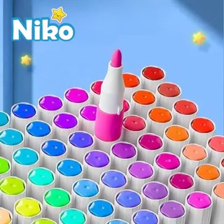 NIKO มาร์คเกอร์อะครีลิก 24สี 60สี 120สี คุมปิดแรง กันน้ำ ระบายสี งานศิลปะ DIY กระดาษดำ ของขวัญศิลปิน