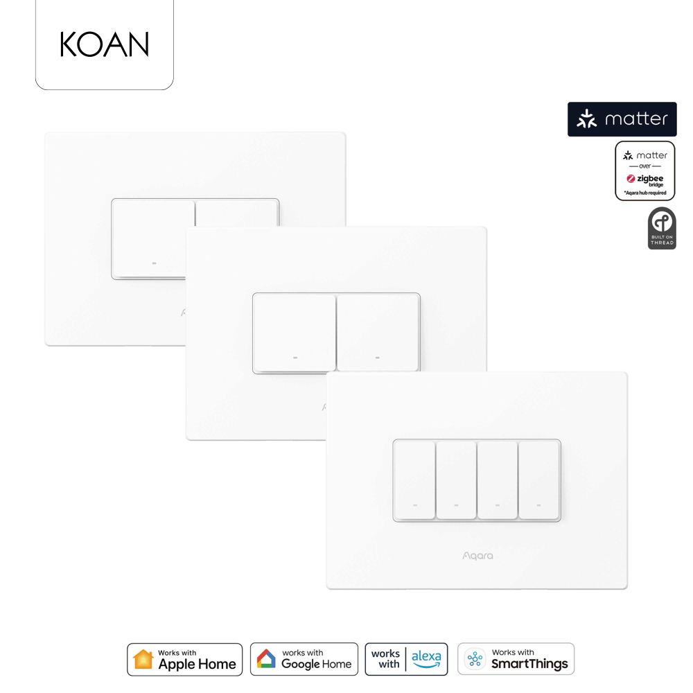 สวิตช์อัจฉริยะ Aqara  Light Switch H2 Horizontal - White