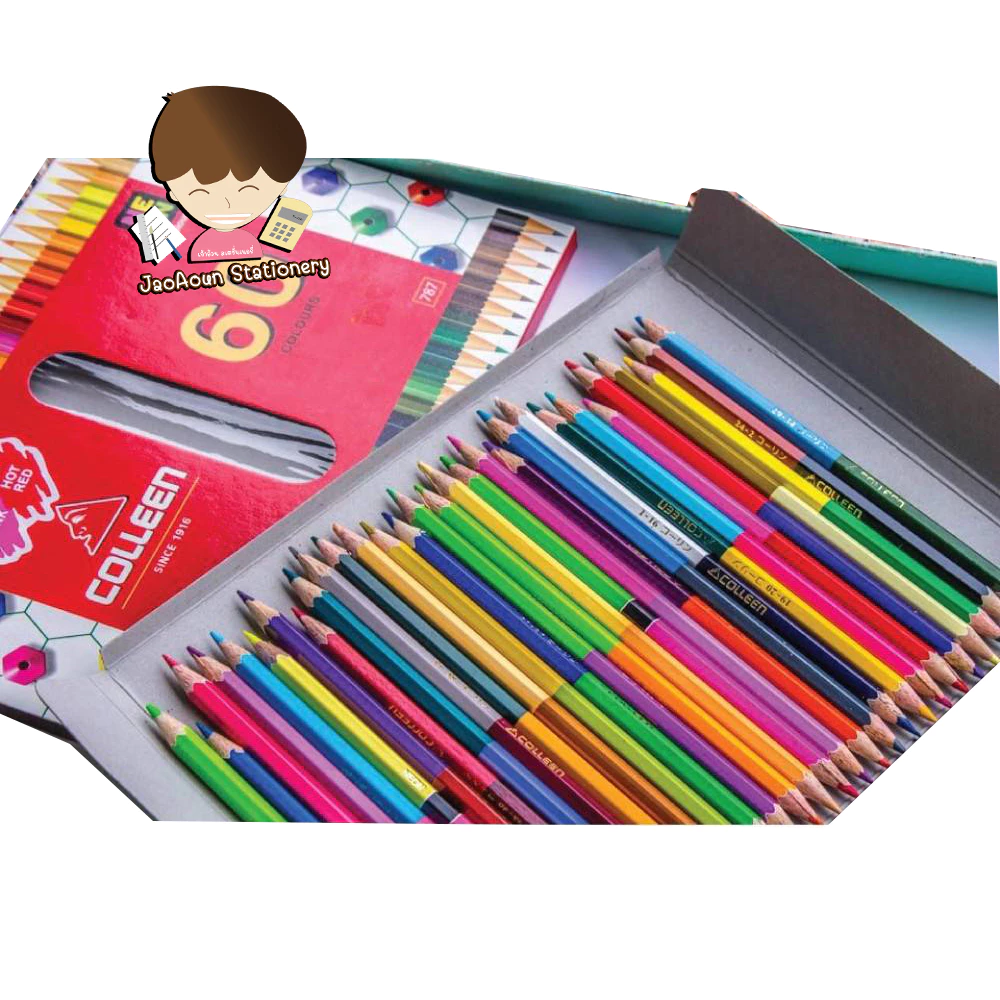 สีไม้คอลลีน 12สี 24สี 36สี 48สี 60 สี 2 หัว No.787 COLLEEN