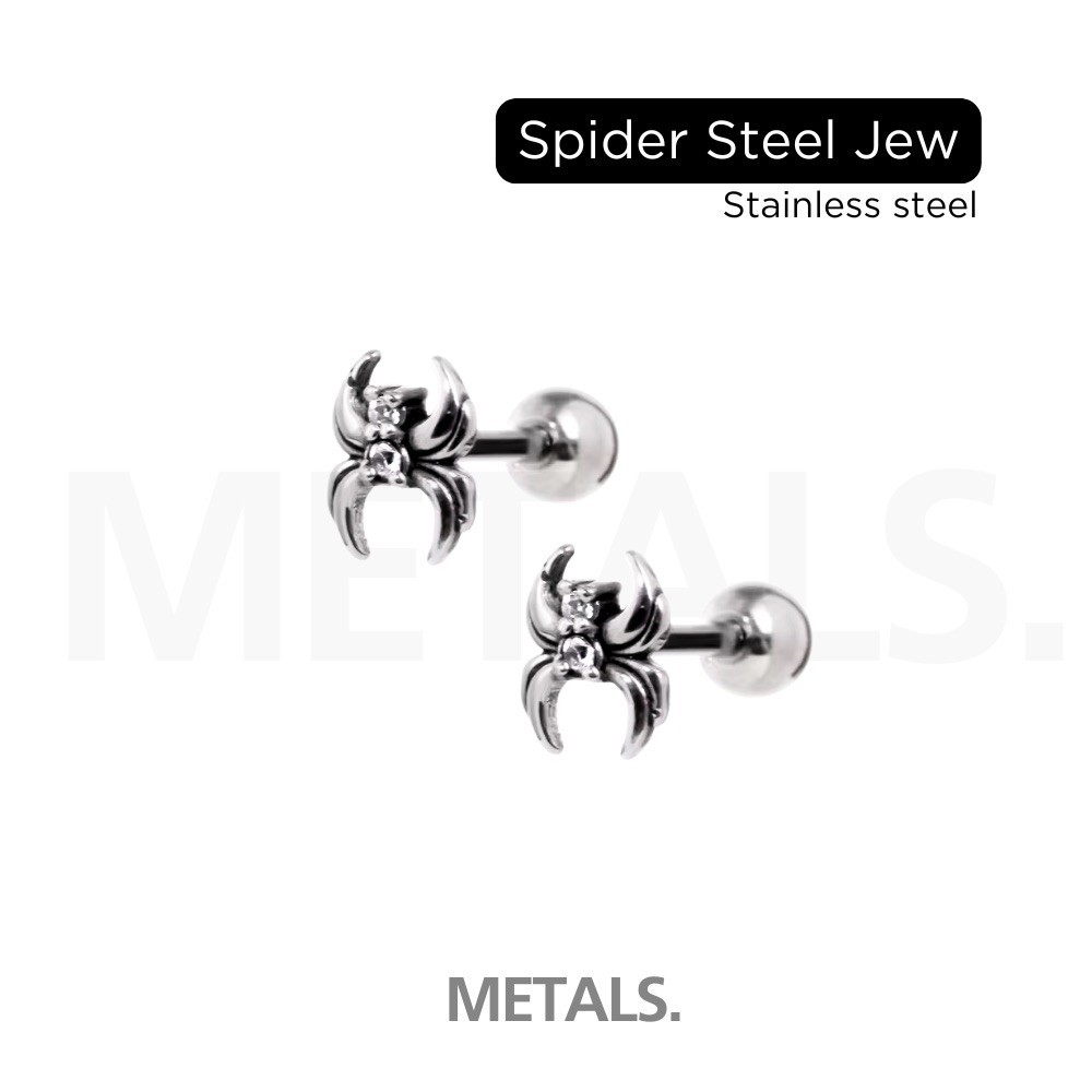 METALS จิวต่างหู Spider Steel Jew สแตนเลส (WATERPROOF) EJ04