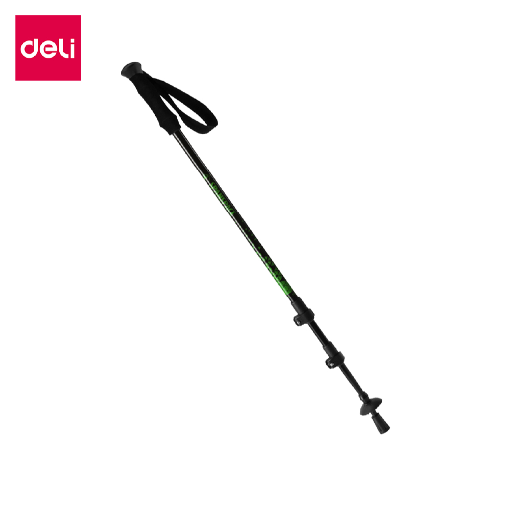 Deli ไม้เดินป่า แท่งไม้เดินป่า วัสดุอลูมิเนียม น้ำหนักเบา ยืดสูงสุด 135 cm ย่อเก็บได้ Trekking Pole
