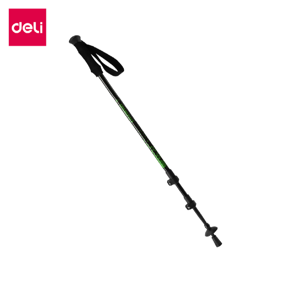 Deli ไม้เดินป่า แท่งไม้เดินป่า วัสดุอลูมิเนียม น้ำหนักเบา ยืดสูงสุด 135 cm ย่อเก็บได้ Trekking Pole
