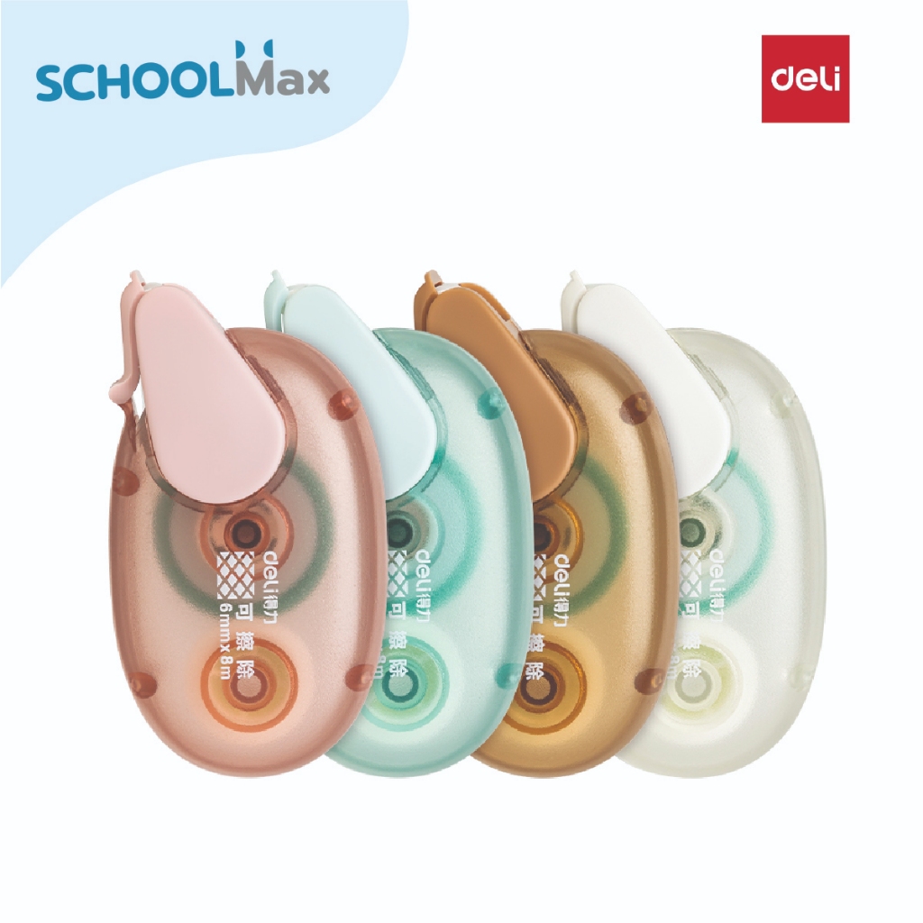 Deli ลูกกลิ้งเทปกาว 2 หน้า 6mmx8m รุ่น No.TG1 / ชิ้น