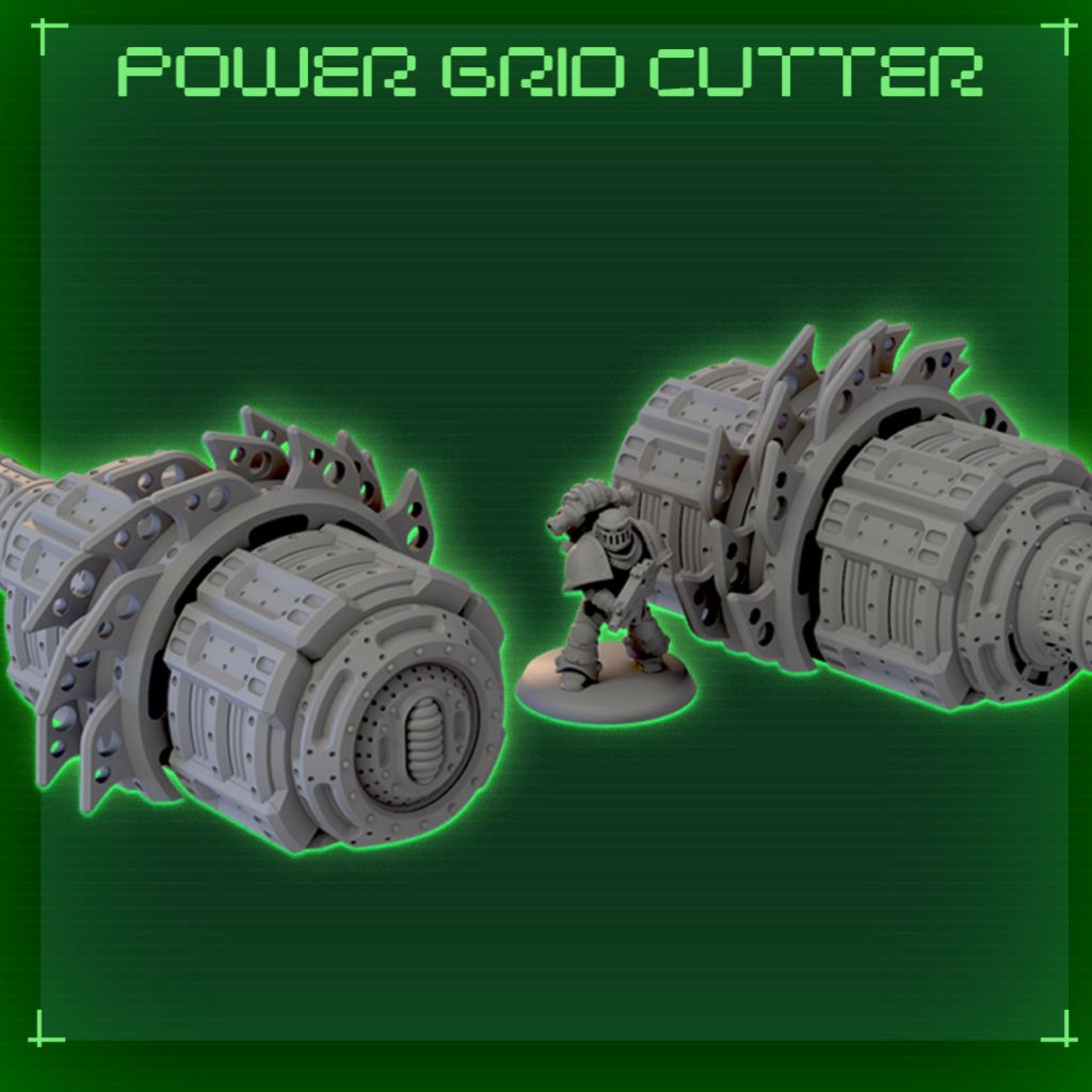 Sector Noctis Power Grid Cutter terrain for Wargame, Warhammer, Kill team, Diorama, etc.