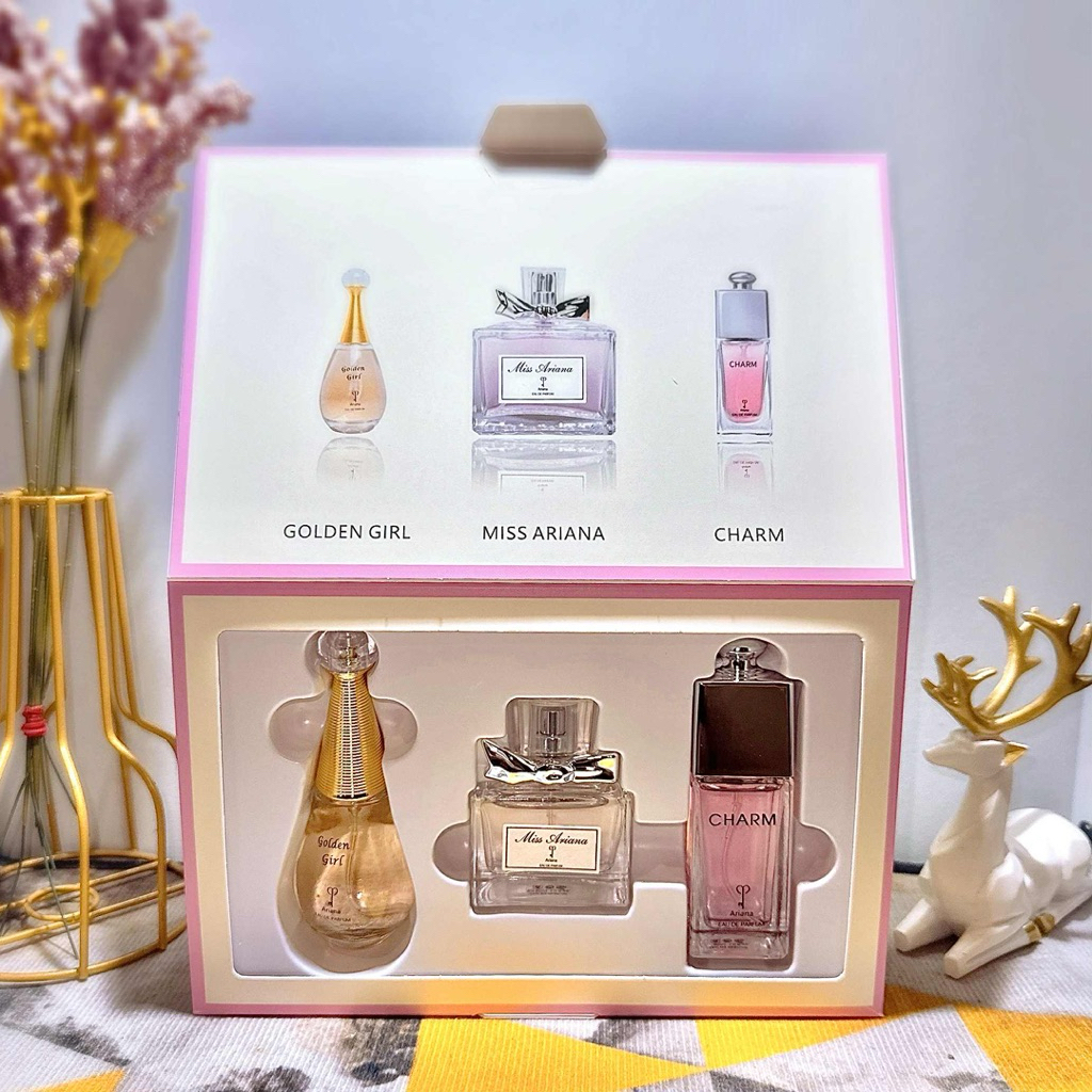เซ็ตน้ำหอมPINK Love Ariana Gift Box🎀🩷🎁 (เซ็ตชมพูขนาด30ml.)⚡️ส่งไว 🚚ส่งของทุกวัน