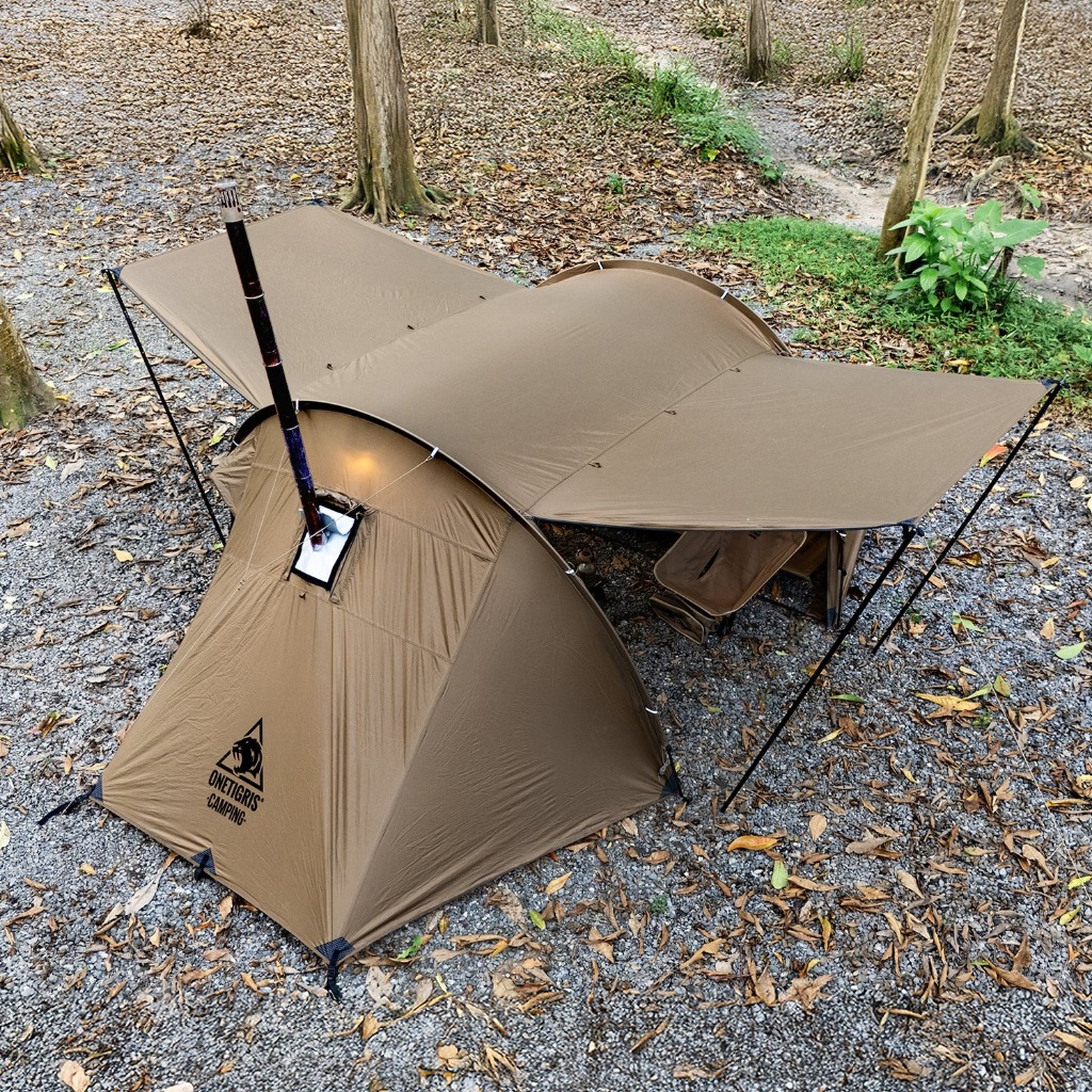 Onetigris camping RAVEN NEST Tunnel Hot Tent เต็นท์ แคมปิงค์ ทรง tunnel (CE-SDZ01)