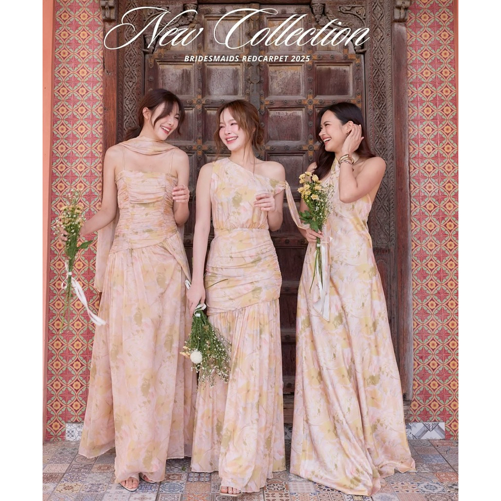 🏷️Red Carpet Douce Collection ชุดราตรีลายดอกไม้ เดรสออกงาน เดรสลายดอก ชุดเพื่อนเจ้าสาว เรียบหรู ไปงานแต่ง