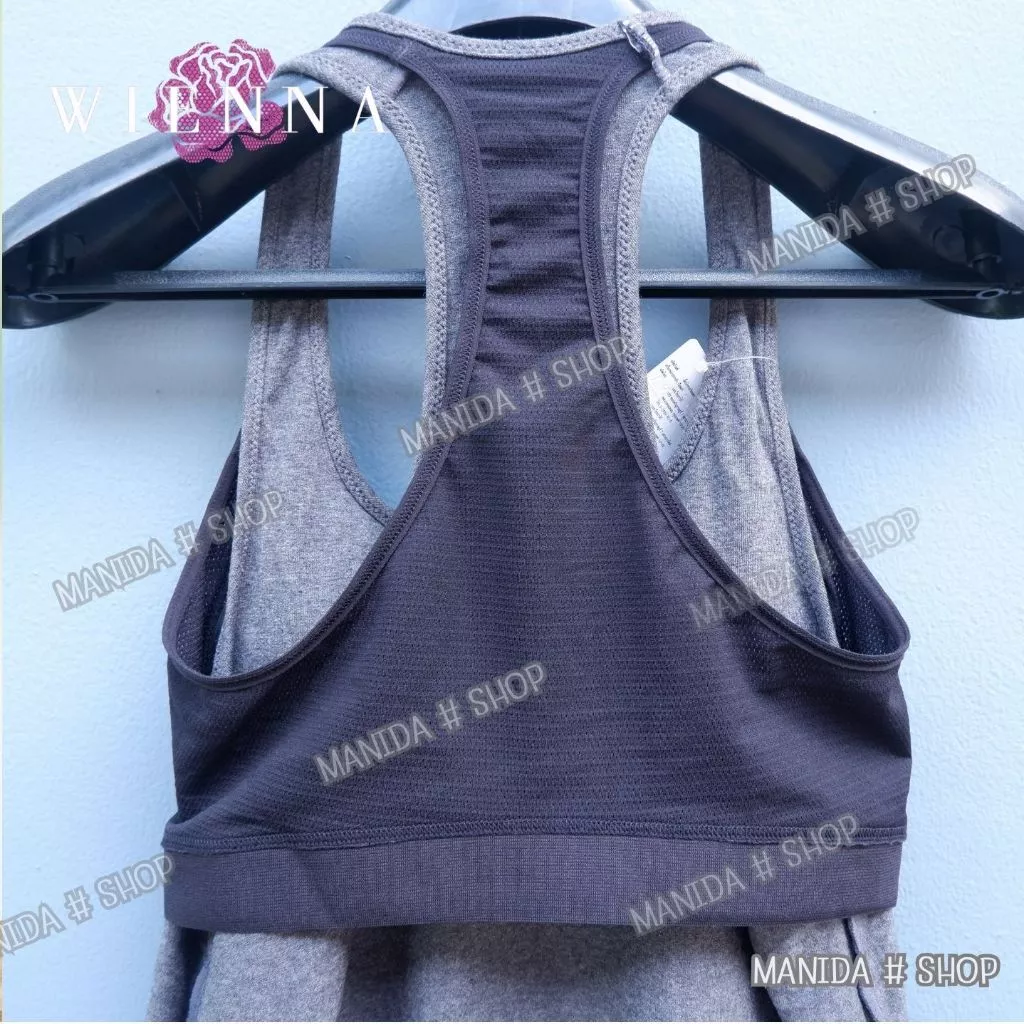 เสื้อออกกำลังกาย WIENNA รุ่น DH21001 ทรงสปอร์ต บราในตัว สีเทาเข้ม thumbnail 8