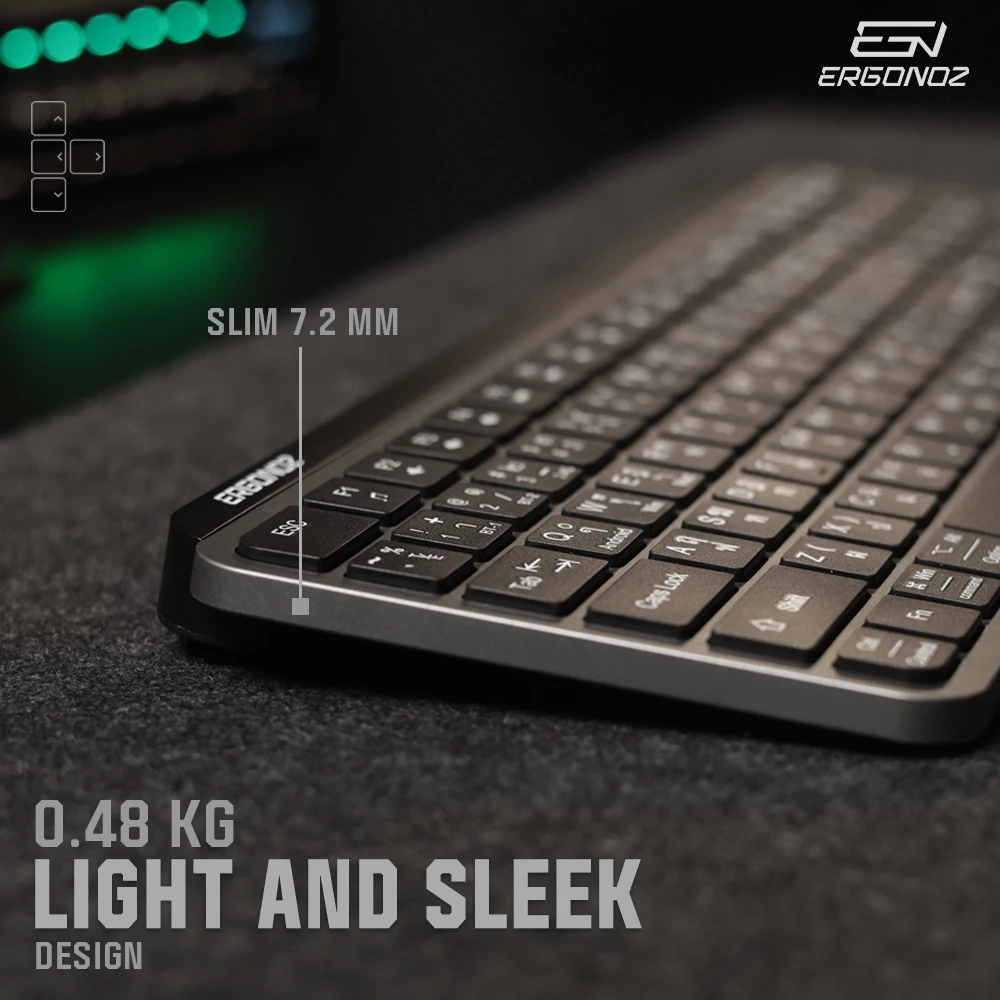 Ergonoz Keyboard KB01 คีย์บอร์ดไร้สาย 2 ระบบ รองรับทั้ง 2.4GHz และ Bluetooth thumbnail 8