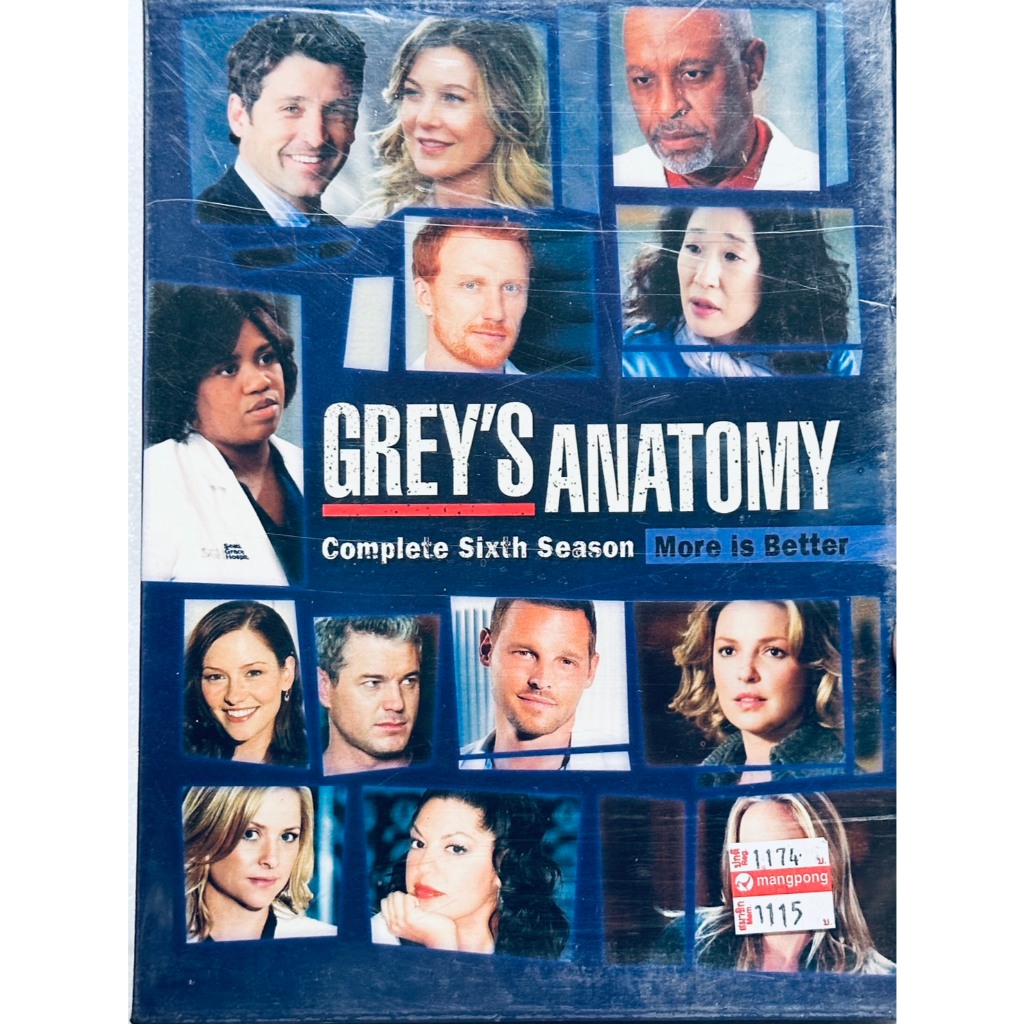 DVD 6 Disc Boxset : Grey's Anatomy Complete Season 6 แพทย์มือใหม่หัวใจเกินร้อย ปี 6