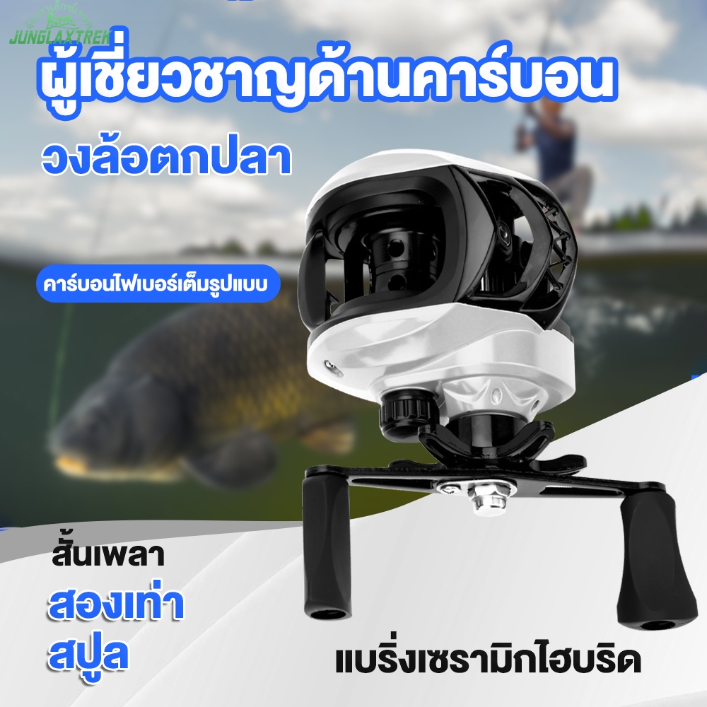 JUNGLAXTREK รอกหยดน้ำ แบริ่ง 18 + 1BB รอกตกปลา 2000-7000 รอกสปิน 7.2: 1 ความเร็วสูง รอก รอกสปิน แรงลากสูงสุด 8KG