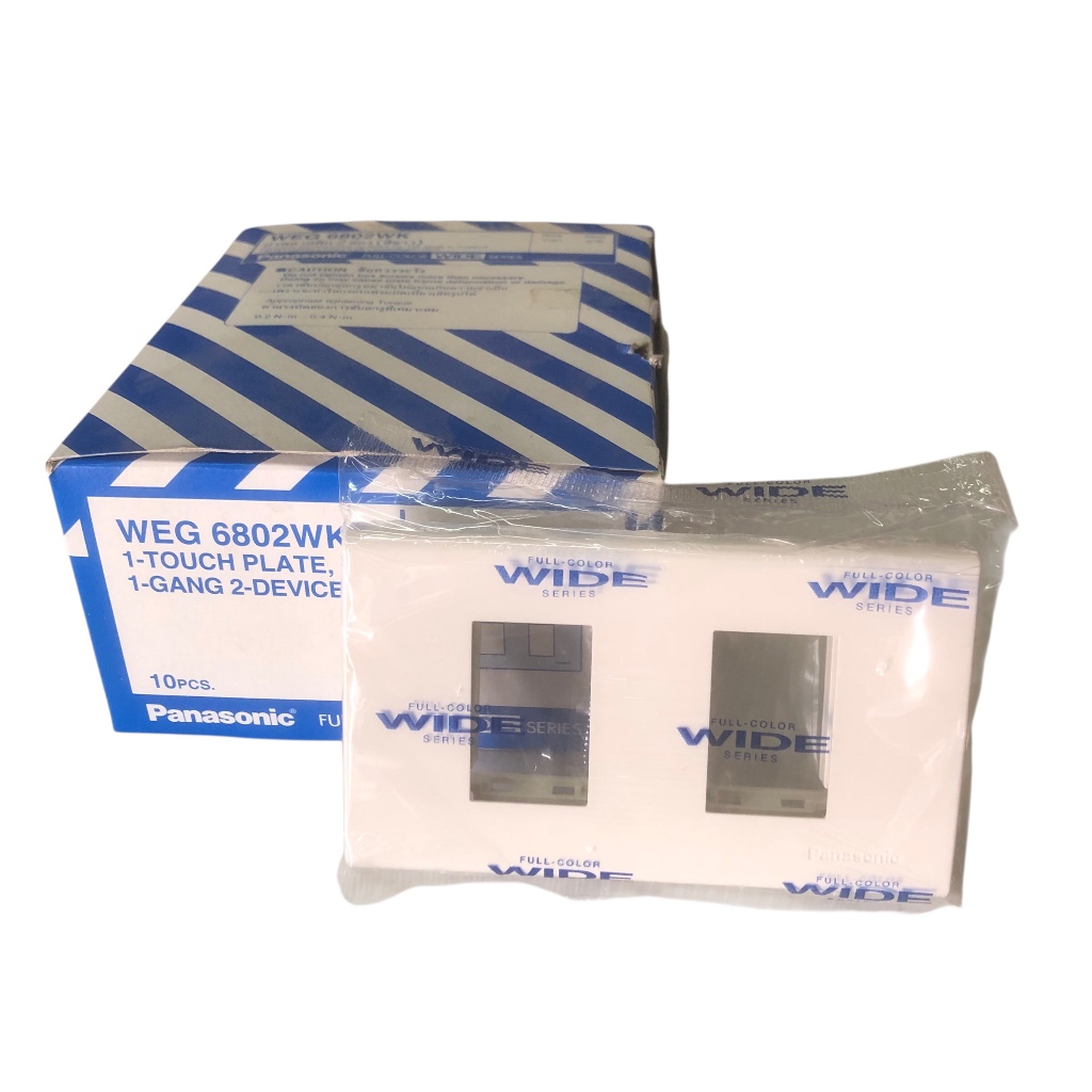 Panasonic (1 ชิ้น)หน้ากาก WIDE series 2x4 นิ้ว 1 ช่อง WEG 6801 WK / 2 ช่อง 6802 WK /3ช่อง 6803 WK