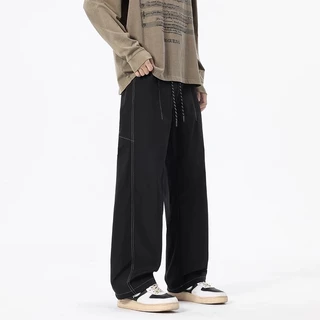 B&R กางเกงลำลอง Casual Pants กางเกงเอวยางยืด การออกแบบเส้น ทรงหลวมใส่แล้วดูผอม รุ่นใหม่ แฟชั่นแมทช์ง่าย