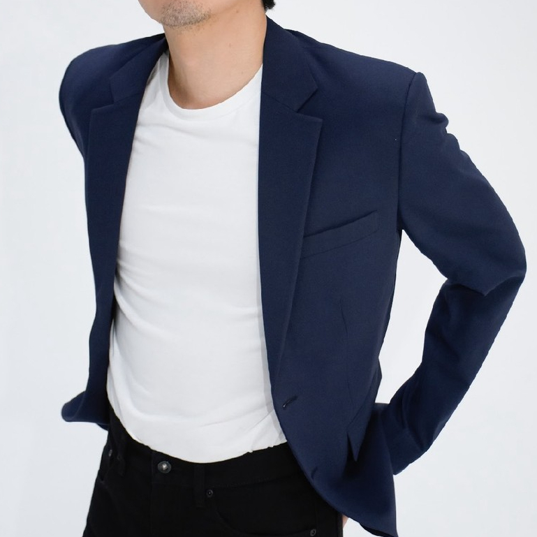 era-won เสื้อสูท ทรงเข้ารูป รุ่น MONOTONE BREASTED SUITS สี Navy