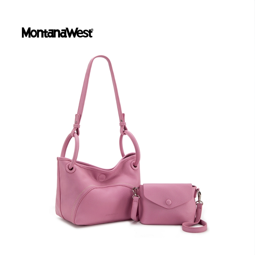 Montana West รุ่น Tote Bag กระเป๋าสะพายข้าง กระเป๋าสะพายไหล่ คล้องมือ สำหรับผู้หญิง หนังPU (MWC-447)