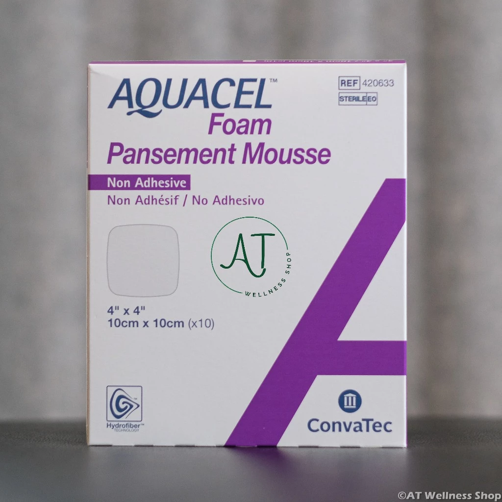 Aquacel Foam Non-Adhesive แผ่นโฟมไฮโดรไฟเบอร์ ชนิดไม่มีกาว (ราคาต่อ 1 แผ่น)(Price per 1 sheet)