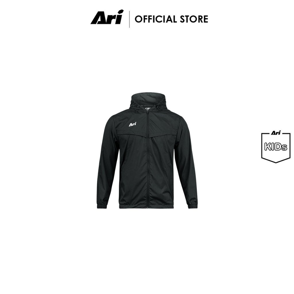 ARI KIDS ESSENTIAL WINDBREAKER JACKET - BLACK (AAP3094-01) เสื้อกันลมเด็ก อาริ ESSENTIAL WINDBREAKER