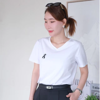 Lawyer Store | [5201041] เสื้อยืดแขนสั้นคอวี กันเลอะ Cool protect นวัตกรรม กัดแดด กันเลอะ ลดอุณหภูมิผิวลงได้
