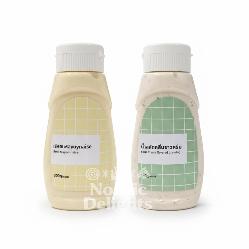 IKEA Real Mayonnaise 300g & Sour Cream Flavoured Dressing 315g มายองเนส น้ำสลัดซาวครีม อิเกีย พร้อมส