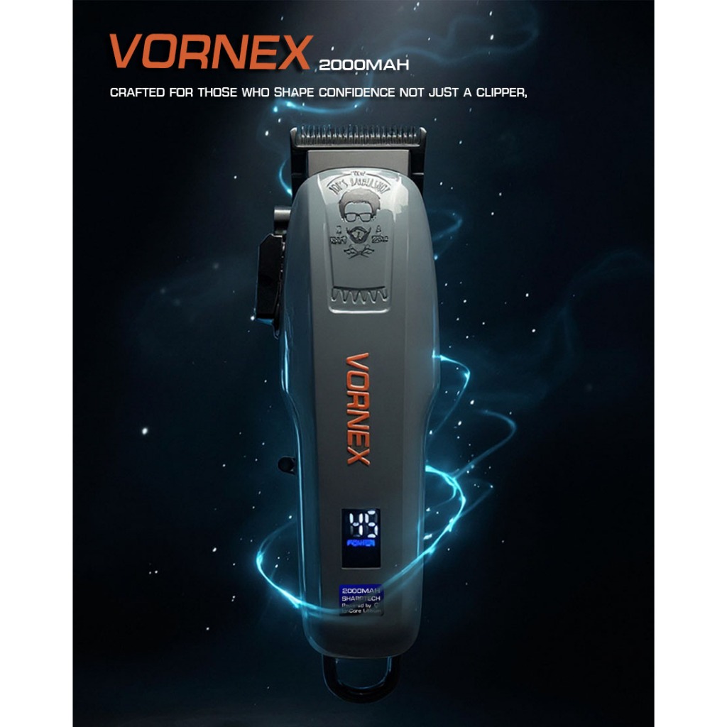 ปัตตาเลี่ยน Vornex 2000mah ปัตตาเลี่ยนตัดผม ปัตตาเลี่ยนตัดผมชาย ซื้อปัตตาเลี่ยนแล้วตัดไม่เข้า‼️ ปัตตาเลี่ยนไร้สาย VORNEX - รูปที่ 4