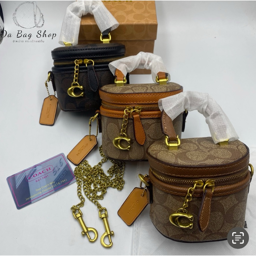 กระเป๋าสะพาย กระเป๋าถือน่ารักใบเล็กขนาด 5 นิ้วมีหนึ่งช่องใช้งานงานสวยมากไม่พร้อมกล่องสายยาวโซ่