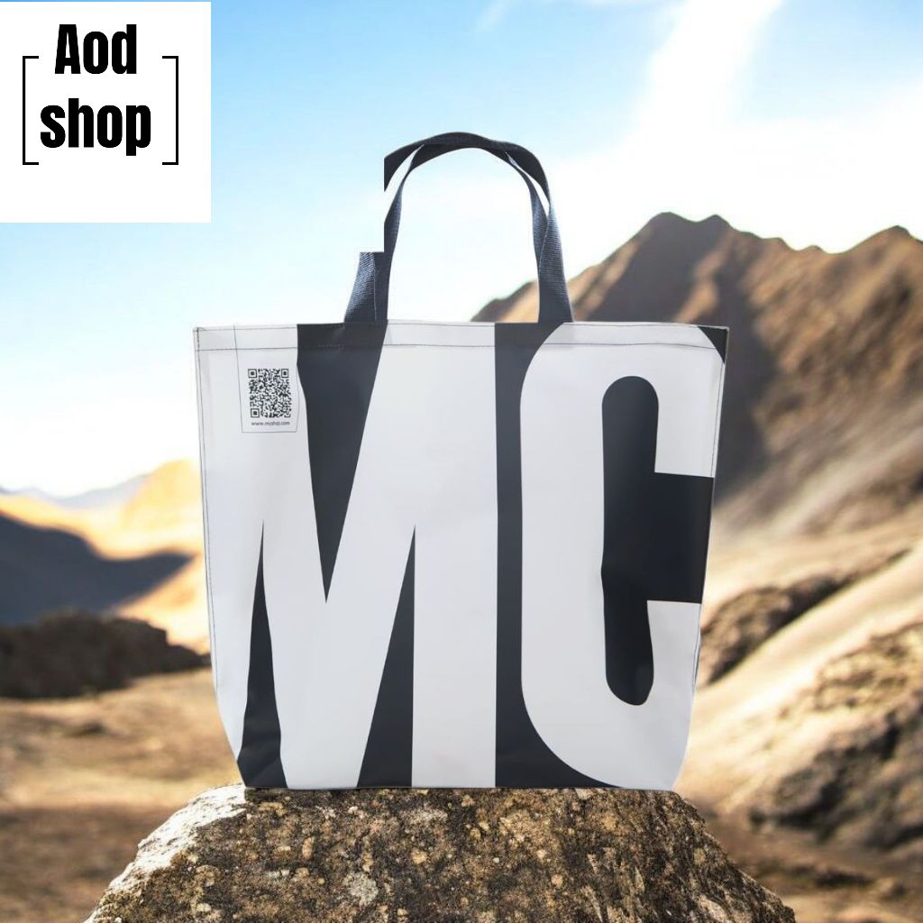 Mcjeansถุงช้อปปิ้ง อเนกประสงค์ สีเหลือง สีกรมท่า