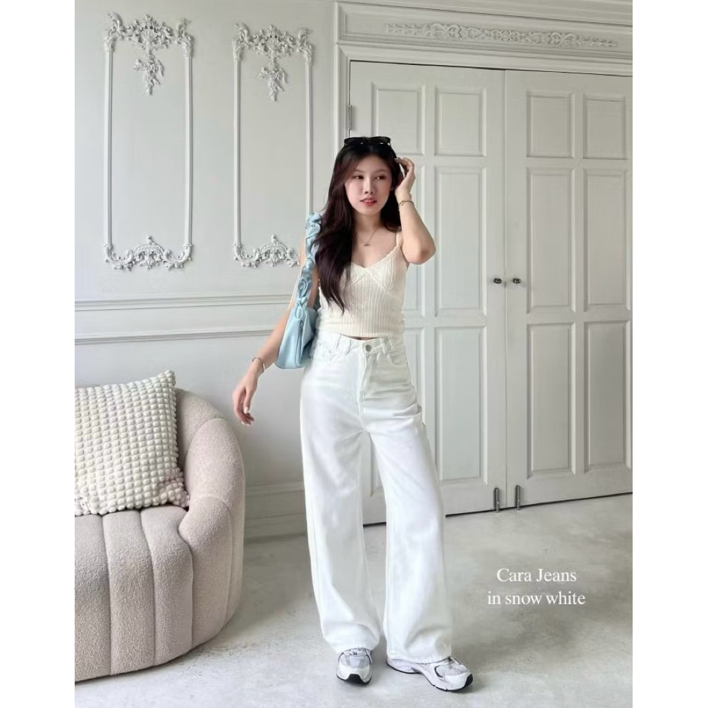 Beberlin กางเกงยีนส์ ขากระบอกกลาง สีเฟด รุ่น Cara Jeans / No : 7091 Z.2XL