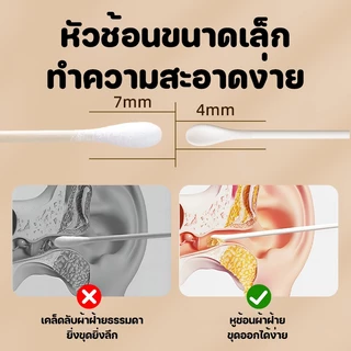 คอตตอนบัด 1ห่อ100ก้าน สำลีปั่นหู สำลีก้าน Cotton Buds สำลีเช็ดเครื่องสำอาง สำลีหยิบหู