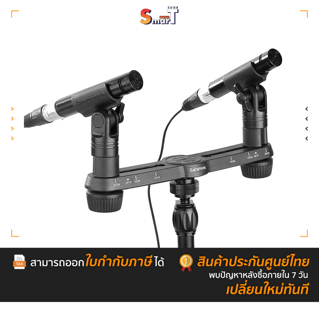 Saramonic SR-M500 Matched Pair of Compact Cardioid Studio Condenser Microphones with Windshields, Mi