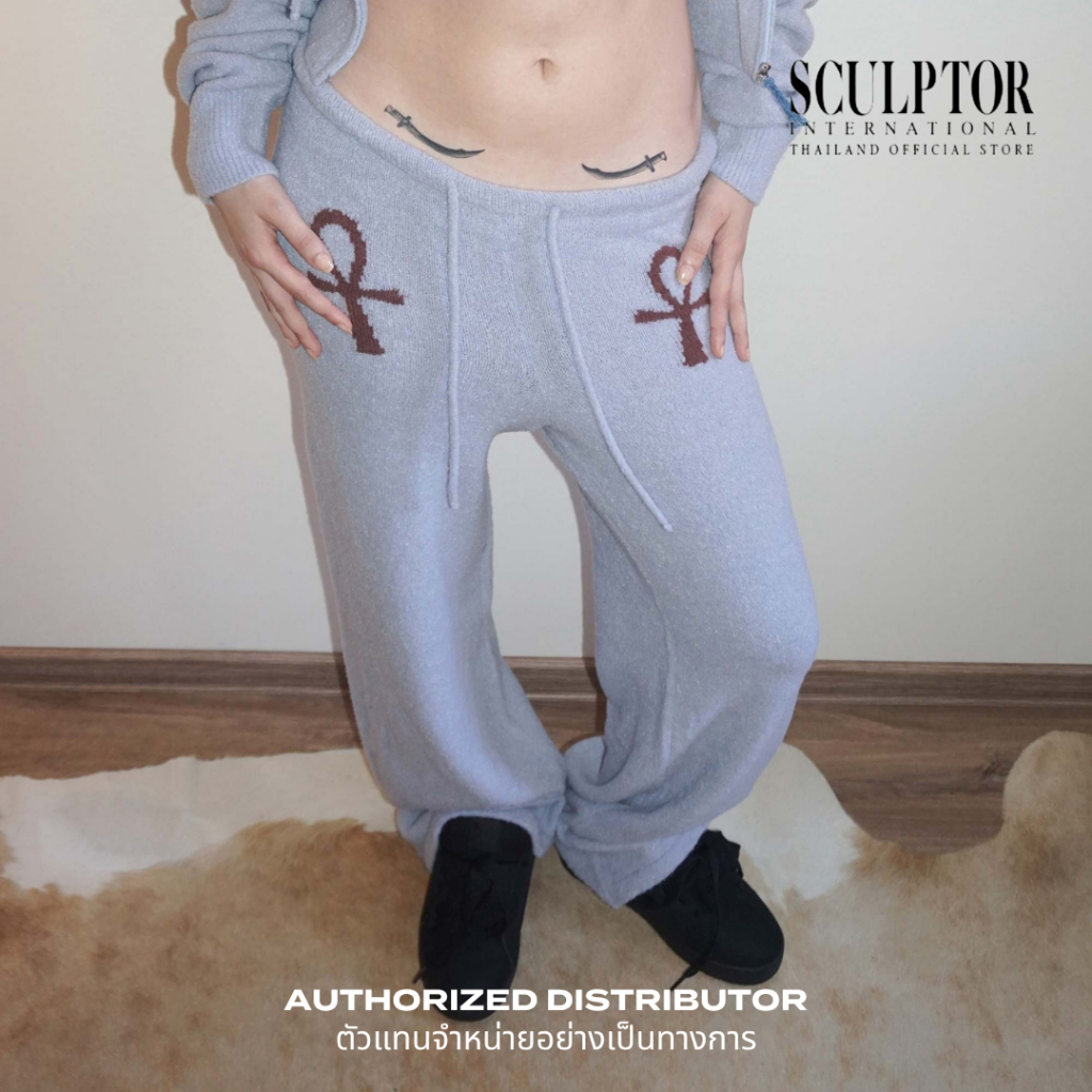 SCULPTOR® กางเกง Ankh Boucle Knit Pants