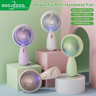 GOOJODOQ พัดลมมินิกระบองเพชร Led ล่าสุด พัดลมพกพาขนาดเล็ก พัดลมมือถือ พัดลมมือถือพับ Fan