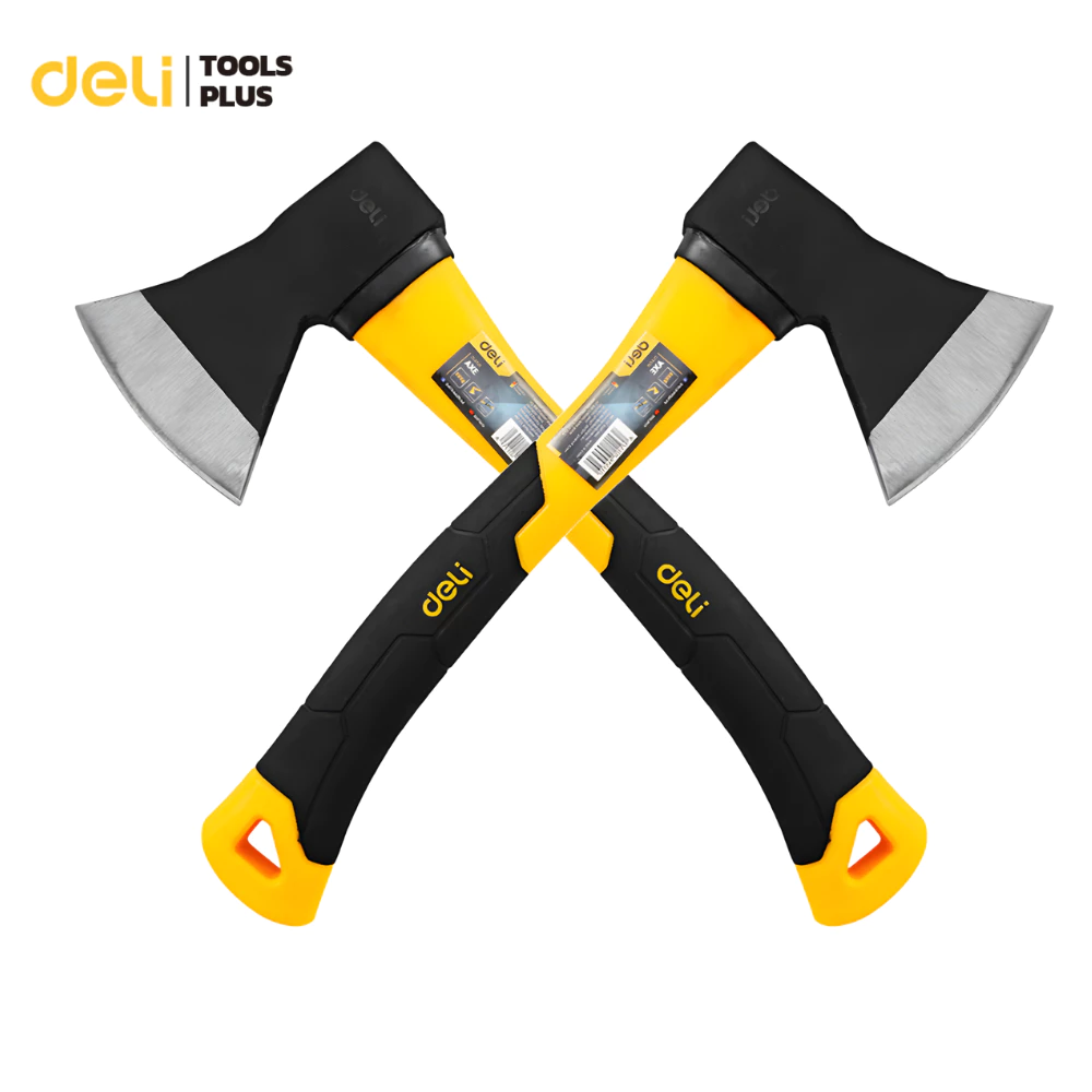 Deli ขวาน ขวานตัดไม้ ขวานเดินป่า ขนาด 600 800 กรัม ด้ามไฟเบอร์ จับถนัดมือ Fiber Handle Axes
