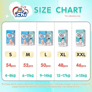 แพมเพิส 1 แถม 1 ichi Baby Pants ผ้าอ้อมเด็กสำเร็จรูป แพมเพิสเด็ก S/M/L/XL/XXL/3XL ผ้าอ้อมแบบกางเกง ผ้าอ้อมเด็ก