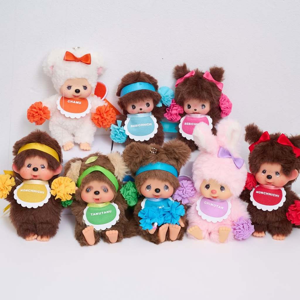 ของแท้ 100% Monchhichi Happy Color - พวงกุญแจมอนชิชิแฮปปี้ เชียร์ลีดเดอร์