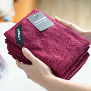 X-Fiber™ Deep Red | Professional ผ้าไมโครไฟเบอร์ สีแดงไวน์ สำหรับร้านอาหาร หนานุ่ม ไร้ขุย Easyathome