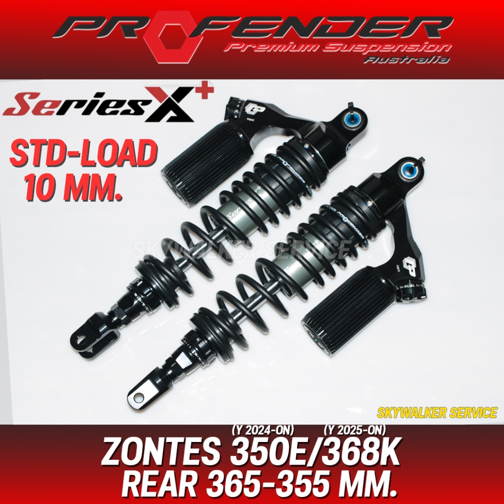 *รับประกัน 2 ปี*โช๊คหลัง PROFENDER X-SERIES PLUS สำหรับ Zontes 350e,368k REAR STD-LOAD 10MM. 365-355