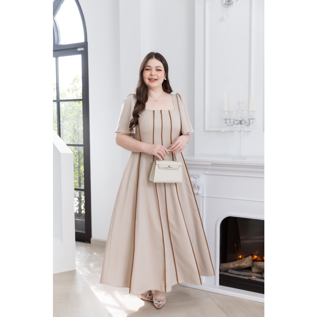 Freya dress 👗 Maxi dress รุ่นใหม่ ตัดต่อกุ้นเพิ่มความเจ้าหญิง - รูปที่ 2