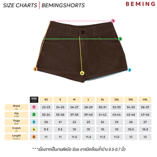 Bemingshorts044(XS-4XL)-BMG Cordy Short กางเกงขาสั้นคอร์ดี้ทรงนุ่ม สุดคลาสสิก ใส่แล้วดูอบอุ่น