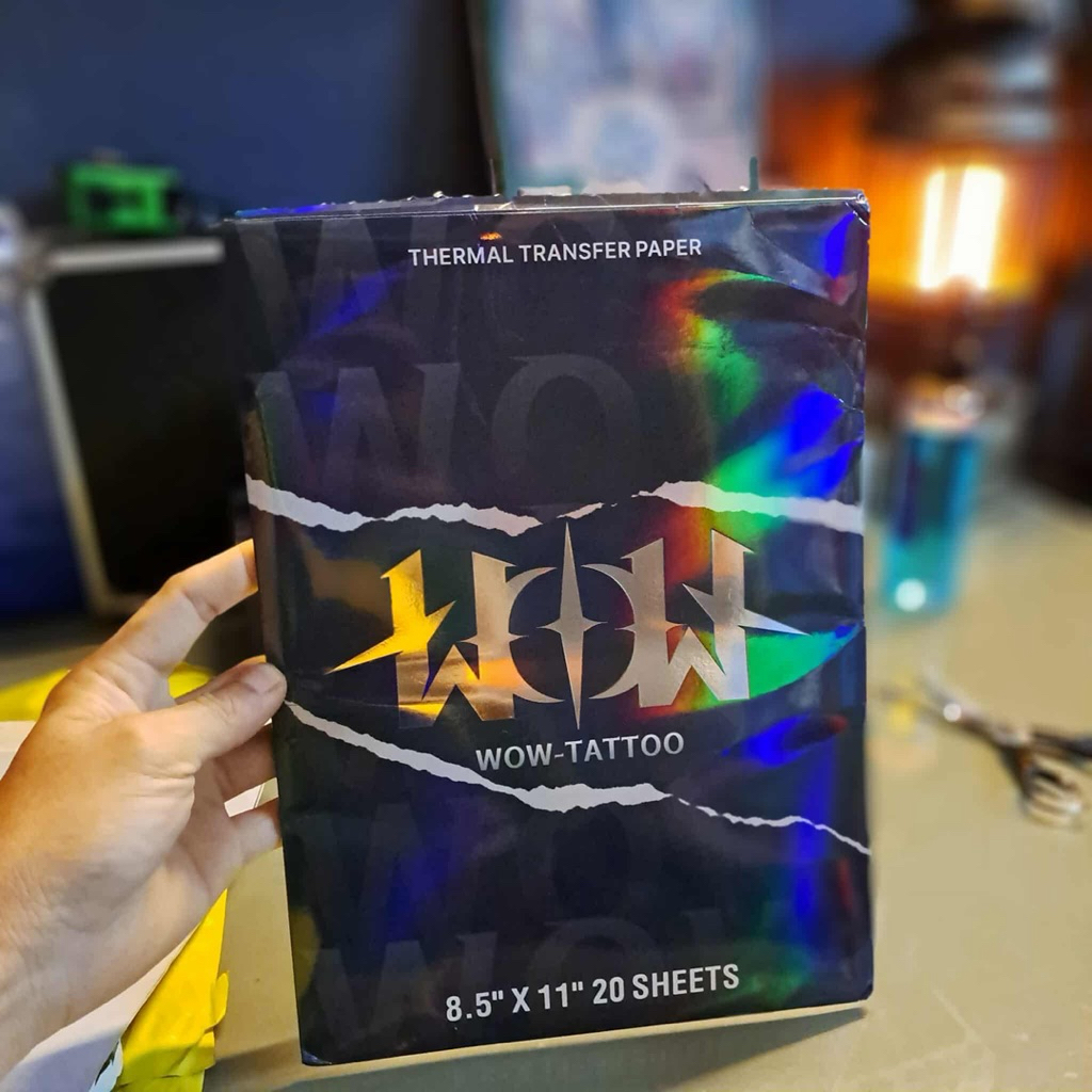 กระดาษลอกลายคุณภาพสูง WoW ของดีที่ช่างสักนิยมใช้ 1กล่องมี20แผ่น