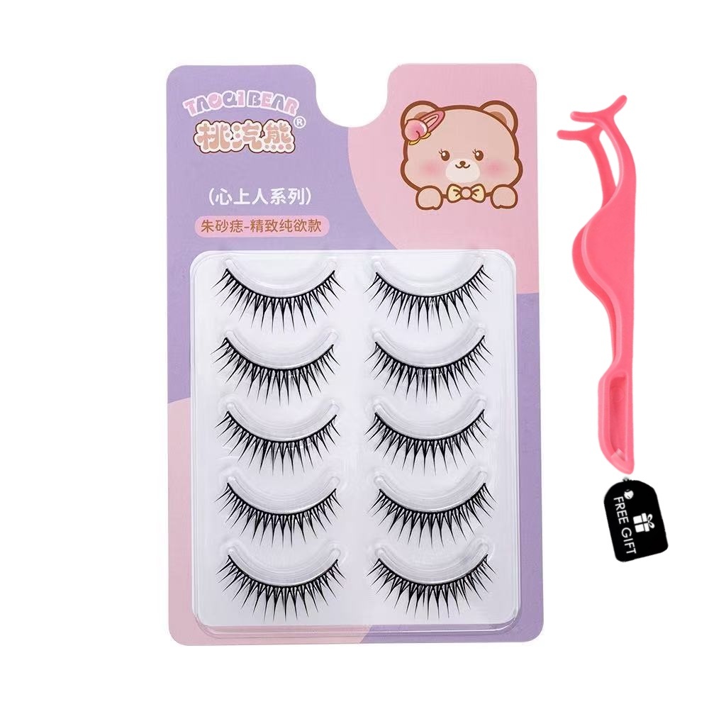 【ไม่ต้องใช้กาว ใช้ซ้ำได้】ขนตาปลอม3มิติ 5คู่ แบบมืออาชีพ มีกาวในตัว ไม่ต้องใช้กาว ขนตาปลอมธรรมชาติ - รูปที่ 4