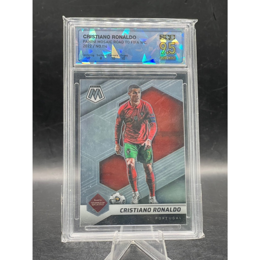 2022 Panini Mosaic Road to FIFA WC CRISTIANO RONALDO Base Card #114 SQC 9.5 GEM MINT Portugal