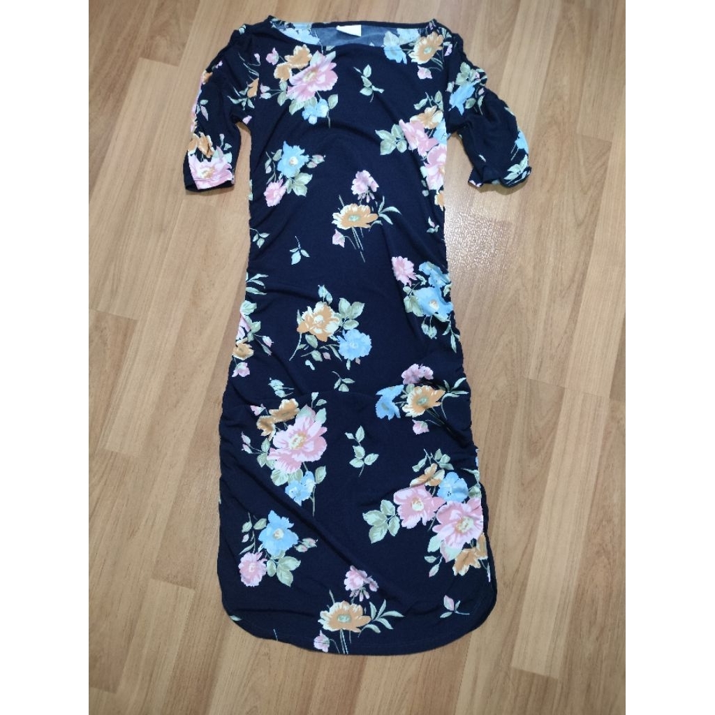 VILA - Flower dress (Navy)