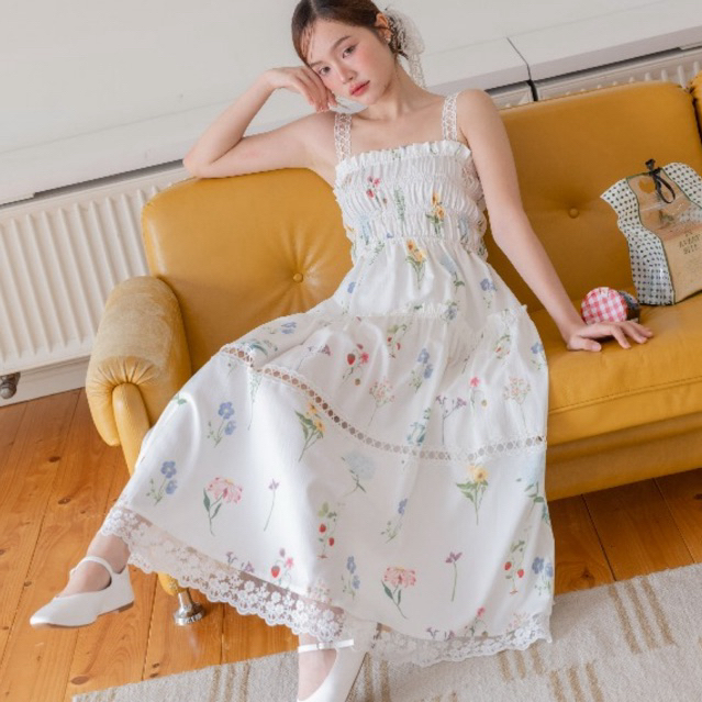TheBlancPale : 🌸🧡 Magnolia dress เดรสยาว น่ารัก