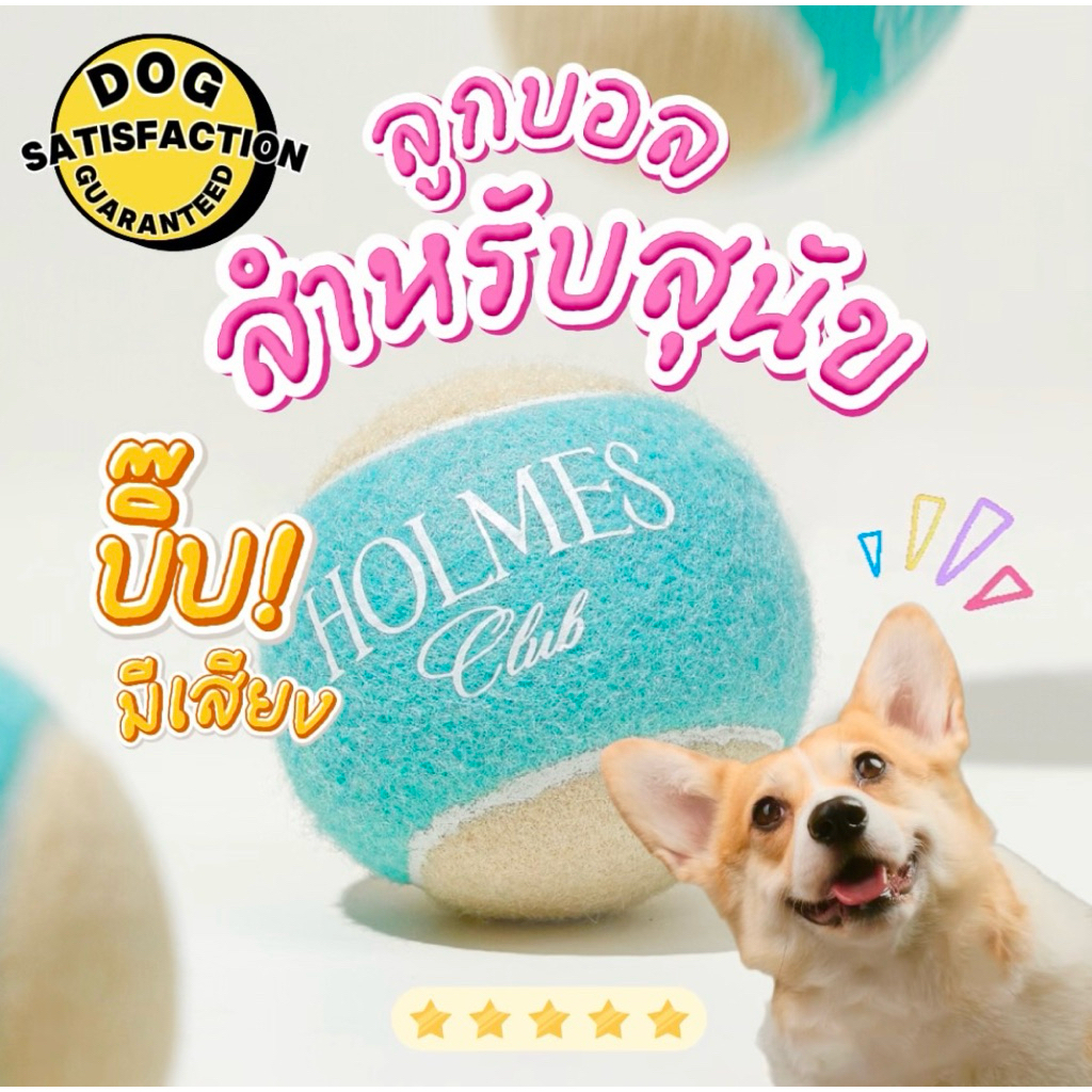ซื้อ 2 แถม 1 HOLMES (RUN) BALL – ลูกบอลมีเสียง น้องหมาชอบมาก  เด้งดี สีสวย น้ำหนักเบา ซื้อ 2 แถม 1(สุ่มสี)