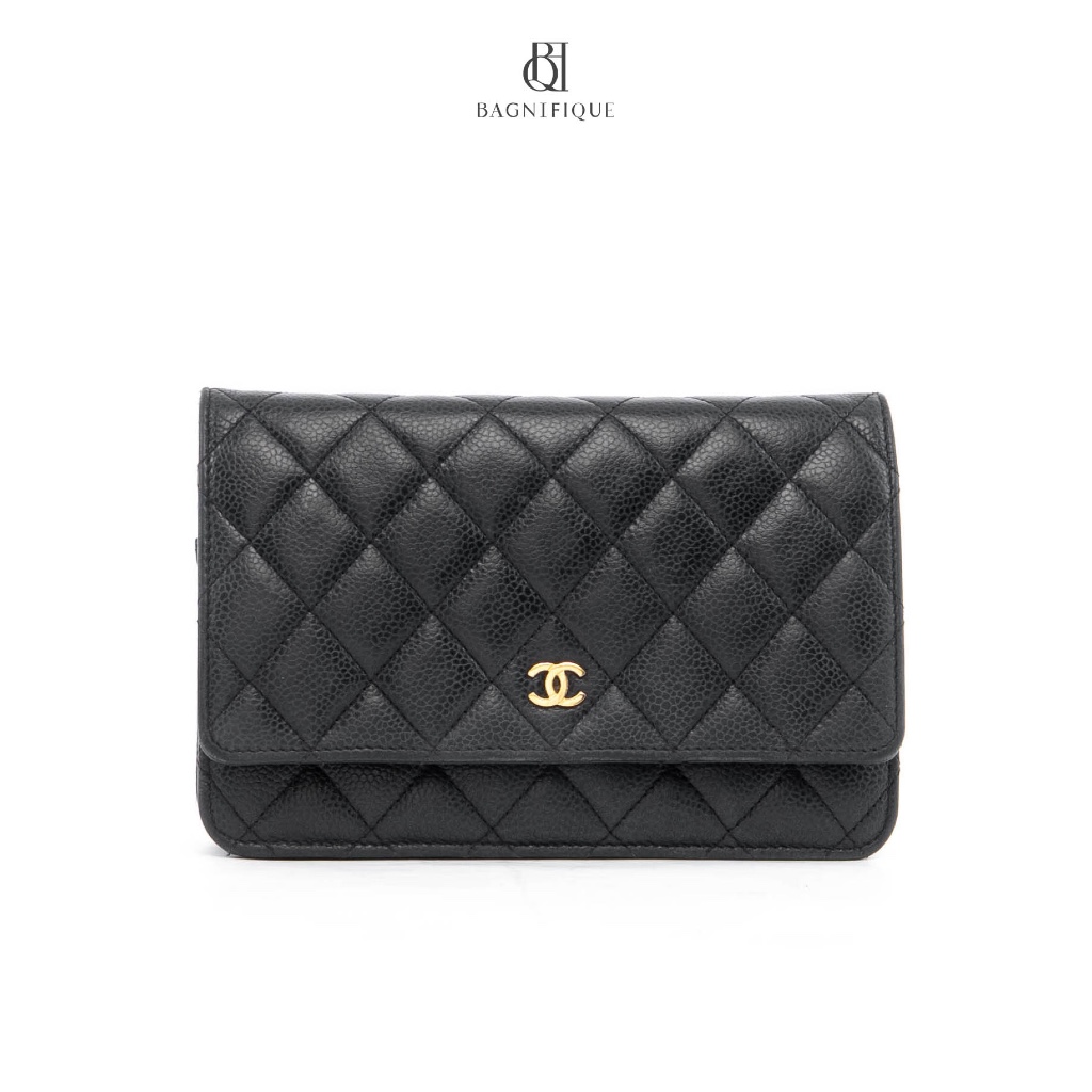 [ของแท้💯]CHANEL WOC BLACK CAVIAR GHWมีใบรับประกัน ตรวจสอบได้ทุกใบ ✅
