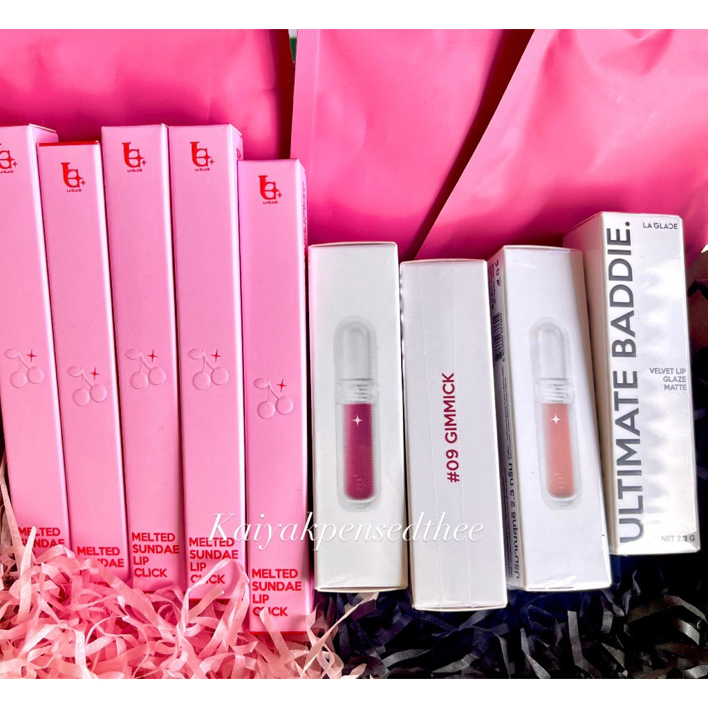 🎀ลิป159฿/ฝุ่น249/secret1ตลับสุดท้าย 🎉 LA GLACE BLUSH / Powder blush / Secret บลัชลากลาส บลัชฝุ่นลากล