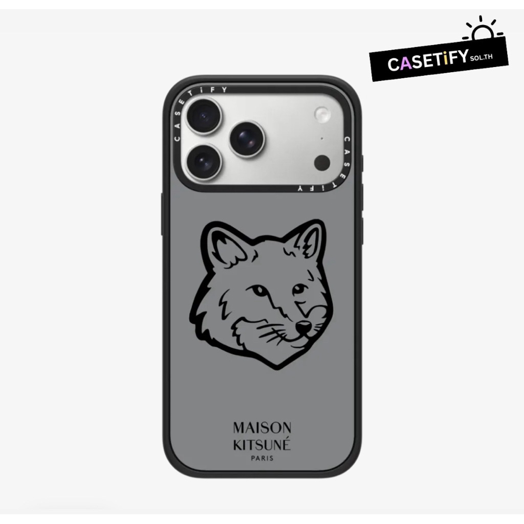 CASETiFY X Maison Kitsune Classic Fox Logo Case - Stone
