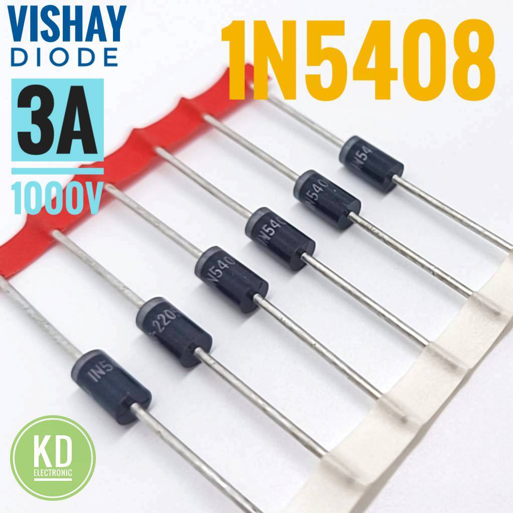 ((ชุด 6ตัว)) Diode Vishay 1N5408 3A 1000v  Diode Rectifiers  ขนาด 9x5mm.