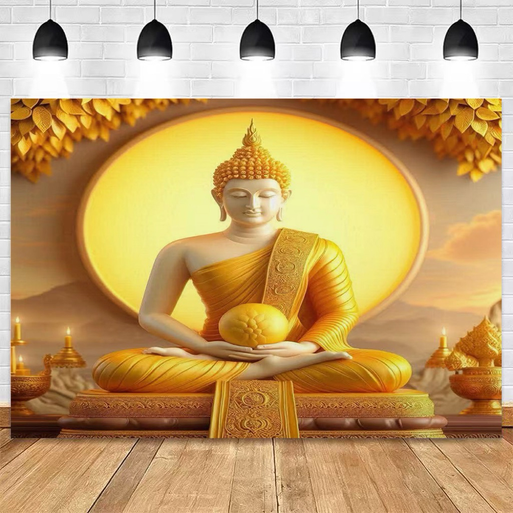 สินค้าพร้อมส่งทุกลายทุกผืนส่งจาก กทม. ส่งไว ภาพพื้นหลังตกแต่งห้องพระ เพิ่มความสิริมงคลให้กับบ้าน ผ้าแขวนผนังพระพุทธรูป