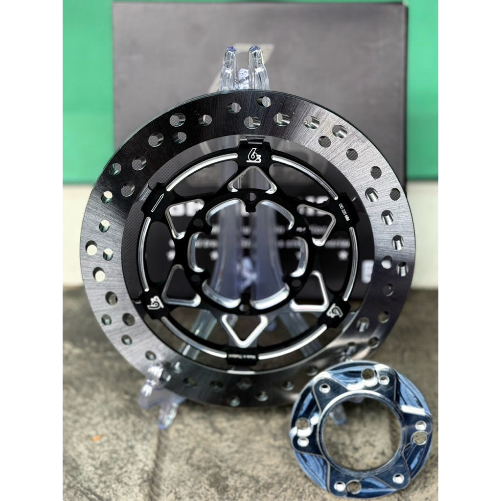 จาน63Racing wave125  220mm. พร้อมสเปเซอร์